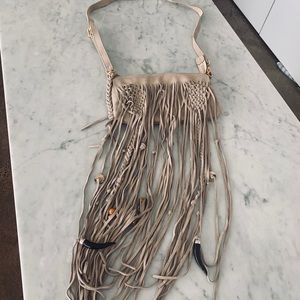 Linea Pelle fri he suede handbag